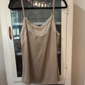 CAbi Beige Lace Camisole